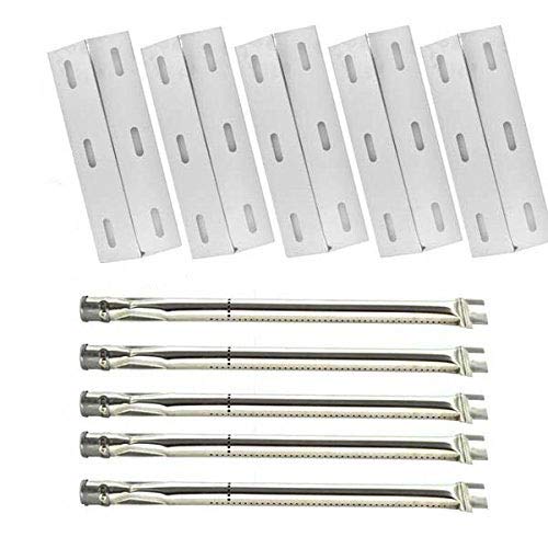 Ducane 4100 Gas Grill Repair Kit - 5 Stainless Steel Burners & Heat Plates Replacement Parts | Perfect for Outdoor BBQ, Backyard Cooking, and Grilling Enthusiasts