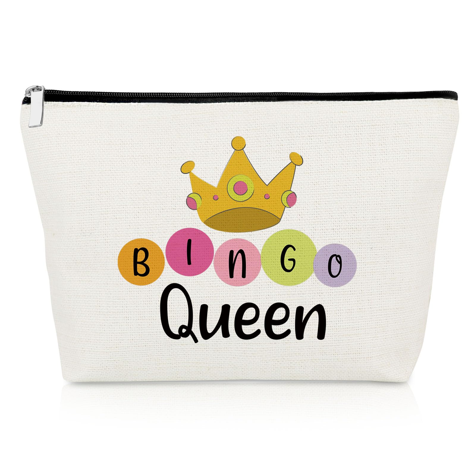 Bingo Makeup Bag for Women - Perfect Gift for Bingo Lovers, Casino Enthusiasts & Best Friends - Cosmetic Pouch for Travel, Birthday, Christmas & Graduation Presents - Ideal for Game Nights, Casino Parties & Daily Makeup Storage