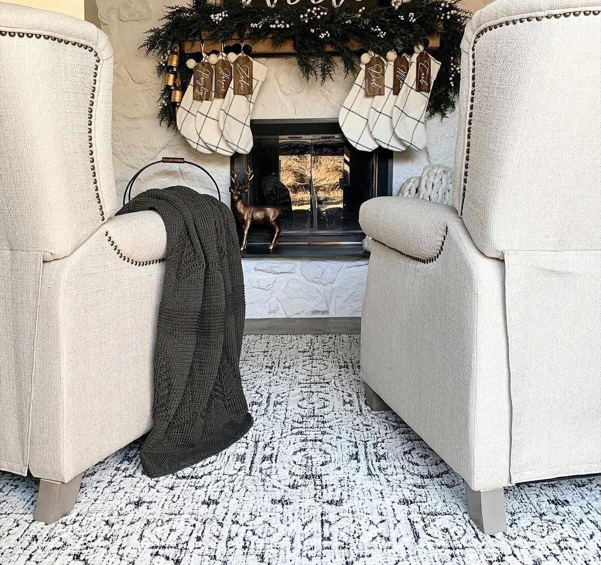 Hauteloom Barneveld Wool Area Rug 6' x 9' - Soft Transitional Rug for Living Room & Bedroom - Black, Ivory, Beige - Perfect for Home Decor & Cozy Spaces
