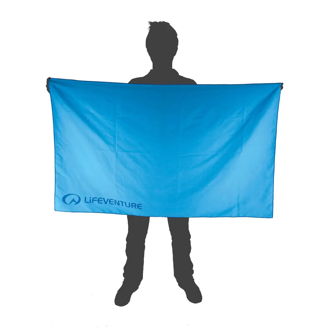 Lifeventure Soft Fibre Ordnance Survey Quick-Dry Travel Towel - Lightweight & Compact for Hiking, Camping & Backpacking Adventures