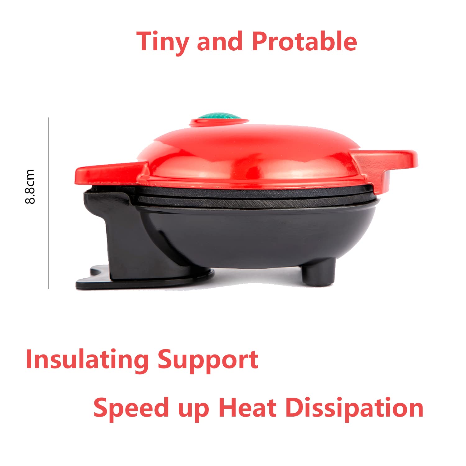 Mini Waffle Maker with Non-Stick Coating - 350W Heart-Shaped Waffle Iron for Kids, Perfect for Birthday Parties, Easter Breakfast & Family Gatherings