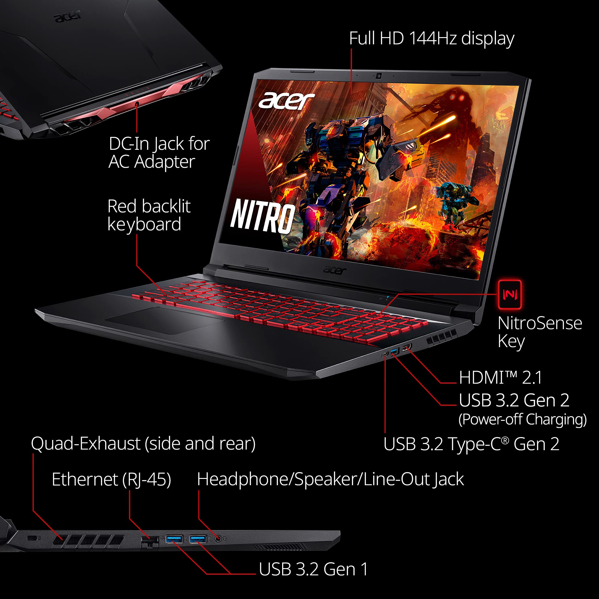 Acer Nitro 5 Gaming Laptop - 17.3