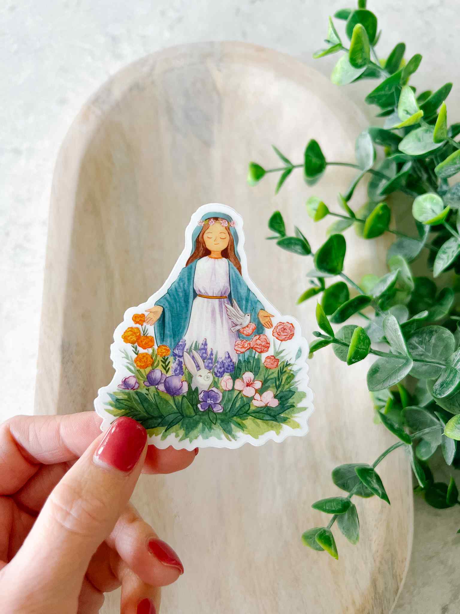 Mary's Garden Stickers - Waterproof Vinyl Decals for Laptops, Water Bottles & DIY Crafts - Perfect for Home Decor, Scrapbooking & Personalization