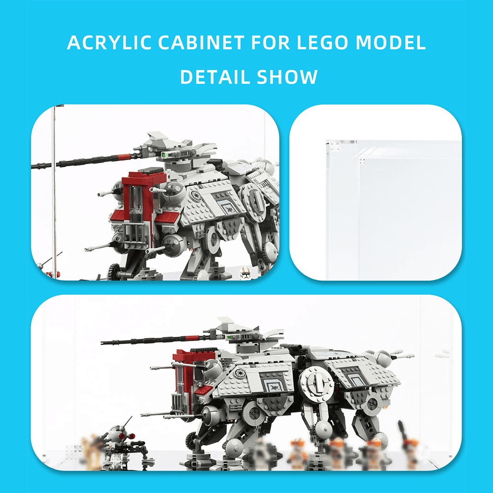 LEGO 75337 Star Wars AT-TE Walker Display Case - Clear Acrylic Showcase for Collectible LEGO Sets - Perfect for Home Decor, Office Display & Gift Giving