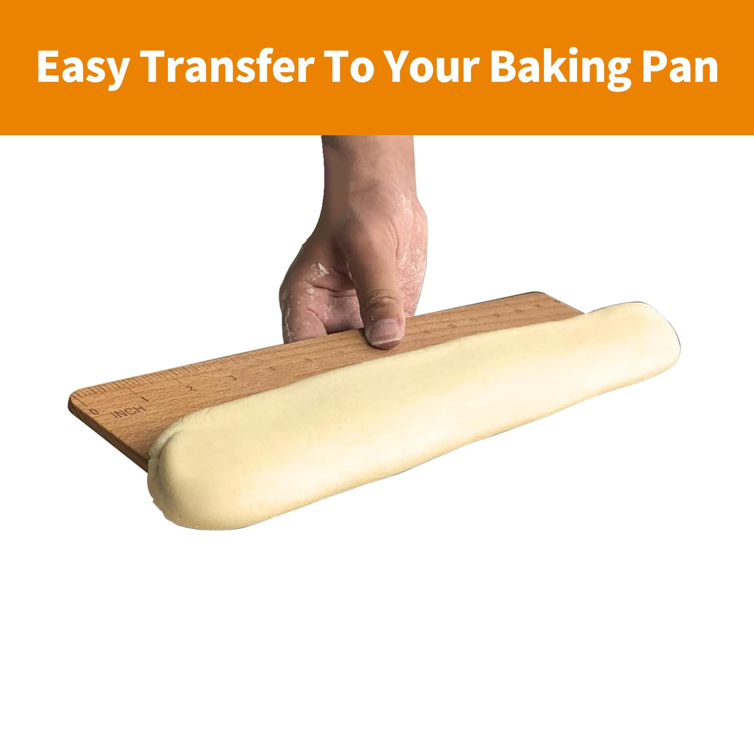 Extra Long 23 Inch Baguette Transfer Peel - Premium Food-Grade Beech Wood Baking Board for French Bread, Loaves & Ciabatta - Perfect for Shaping Dough & Professional Baking - Ideal for Home Bakers & Commercial Kitchens