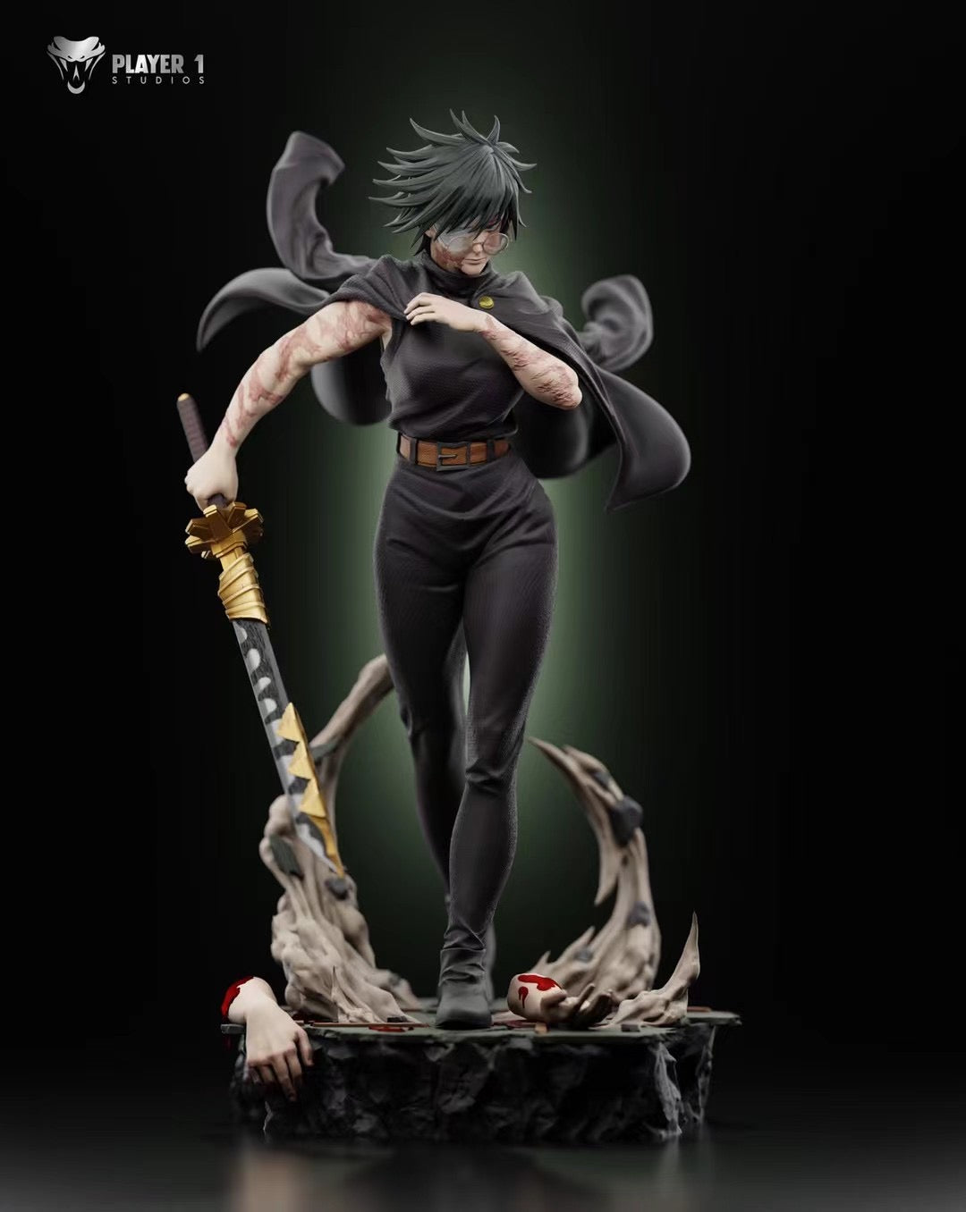 Player 1 Studio Zenin Maki Anime Figure - Premium Collectible Statue for Jujutsu Kaisen Fans | Perfect for Display, Cosplay, and Anime Merch Collections
