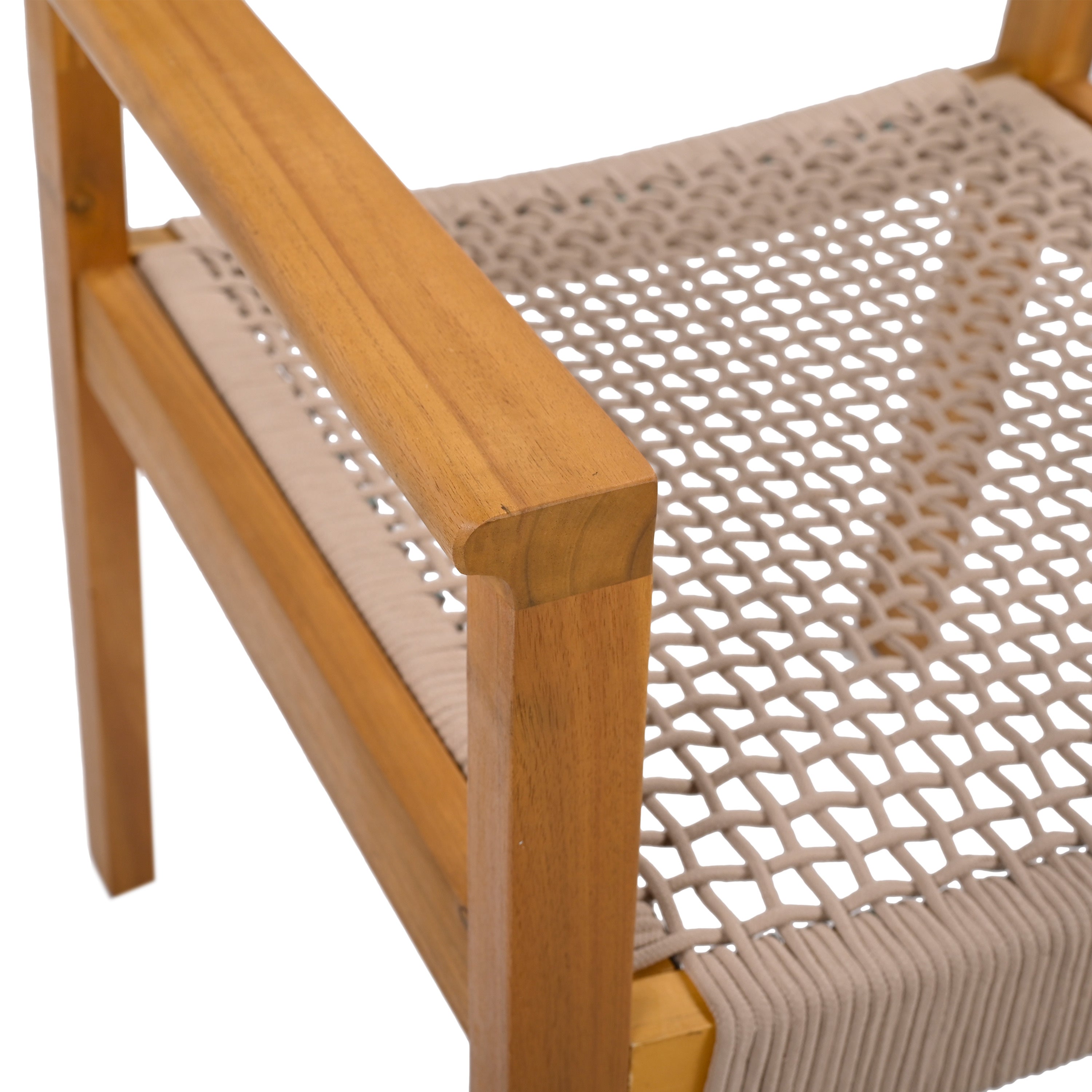Braided Dining Chair Light Brown - Woven Rattan Seat, Sturdy Wood Frame - Perfect for Kitchen, Dining Room, Patio & Boho Home Decor