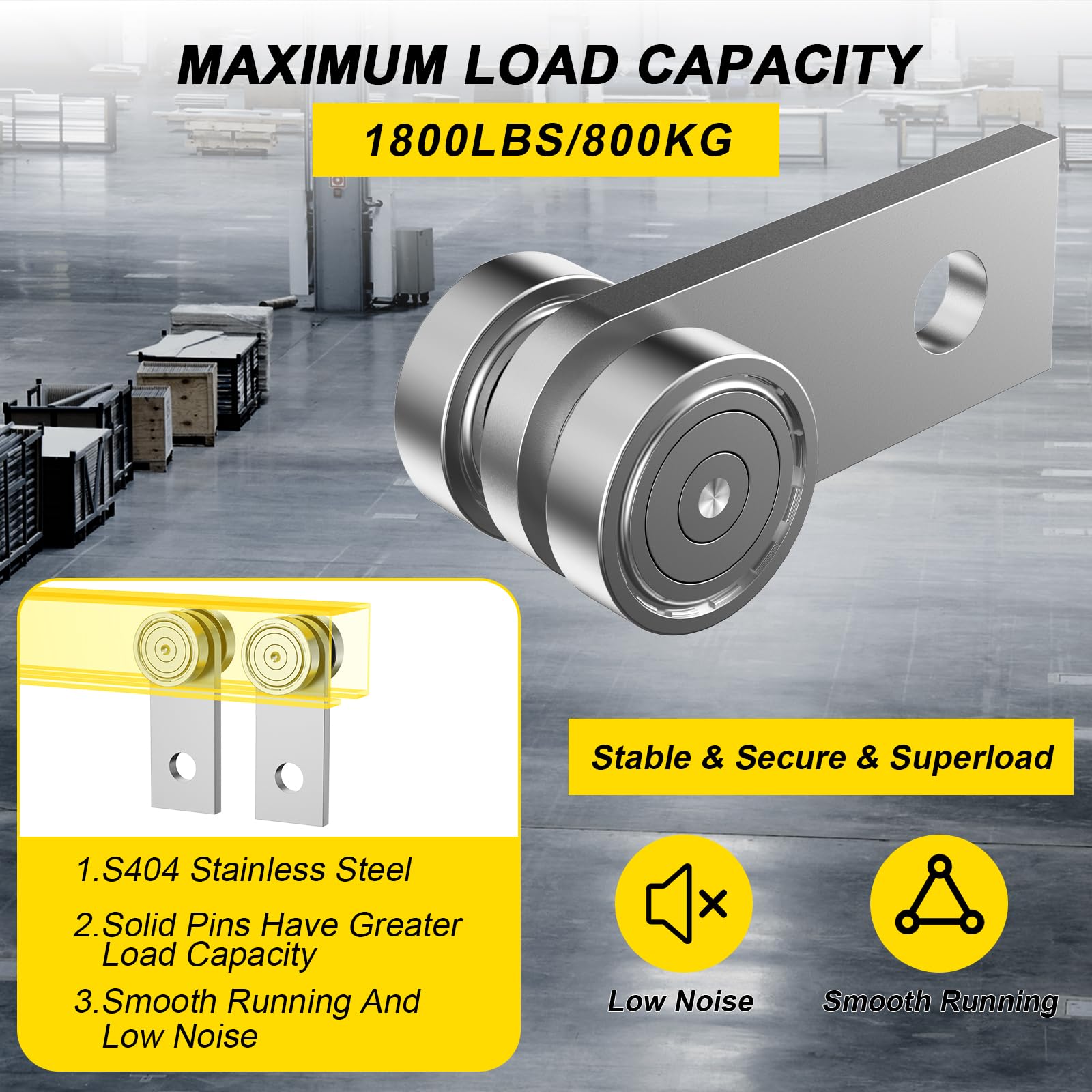 HZG 2 Wheel Trolley Assembly Rollers - Heavy Duty 1-5/8