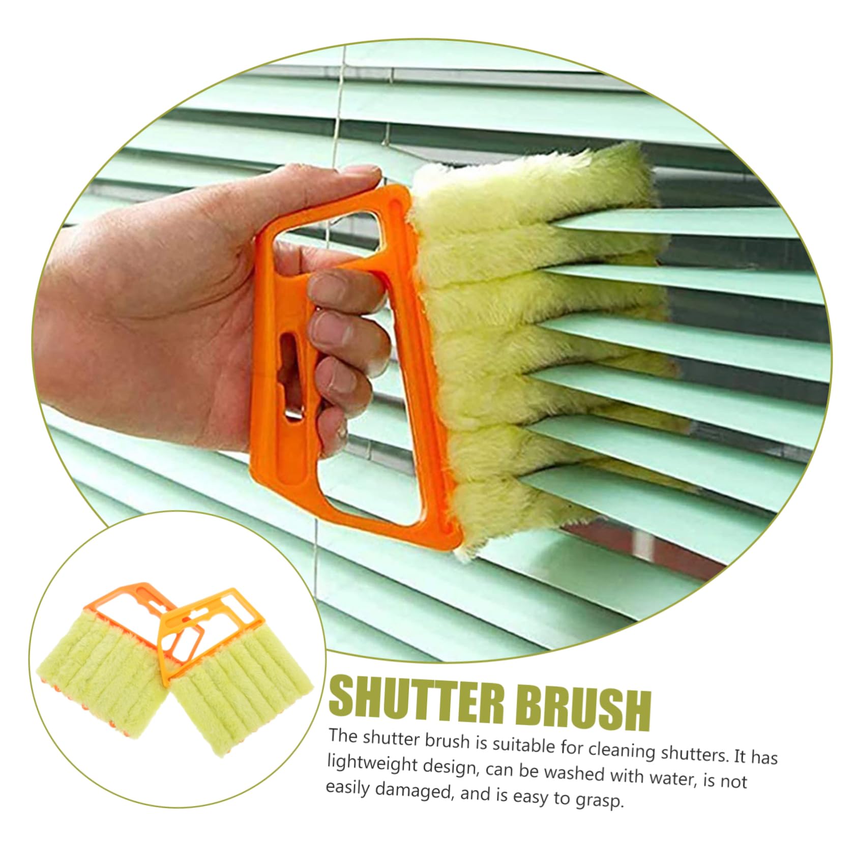 2-Pack Venetian Blind Cleaning Brush - Handheld Window Shutters & Blinds Cleaner with Washable Artificial Fur Bristles for Deep Cleaning - Perfect for Windows, Doors, and Hard-to-Reach Areas