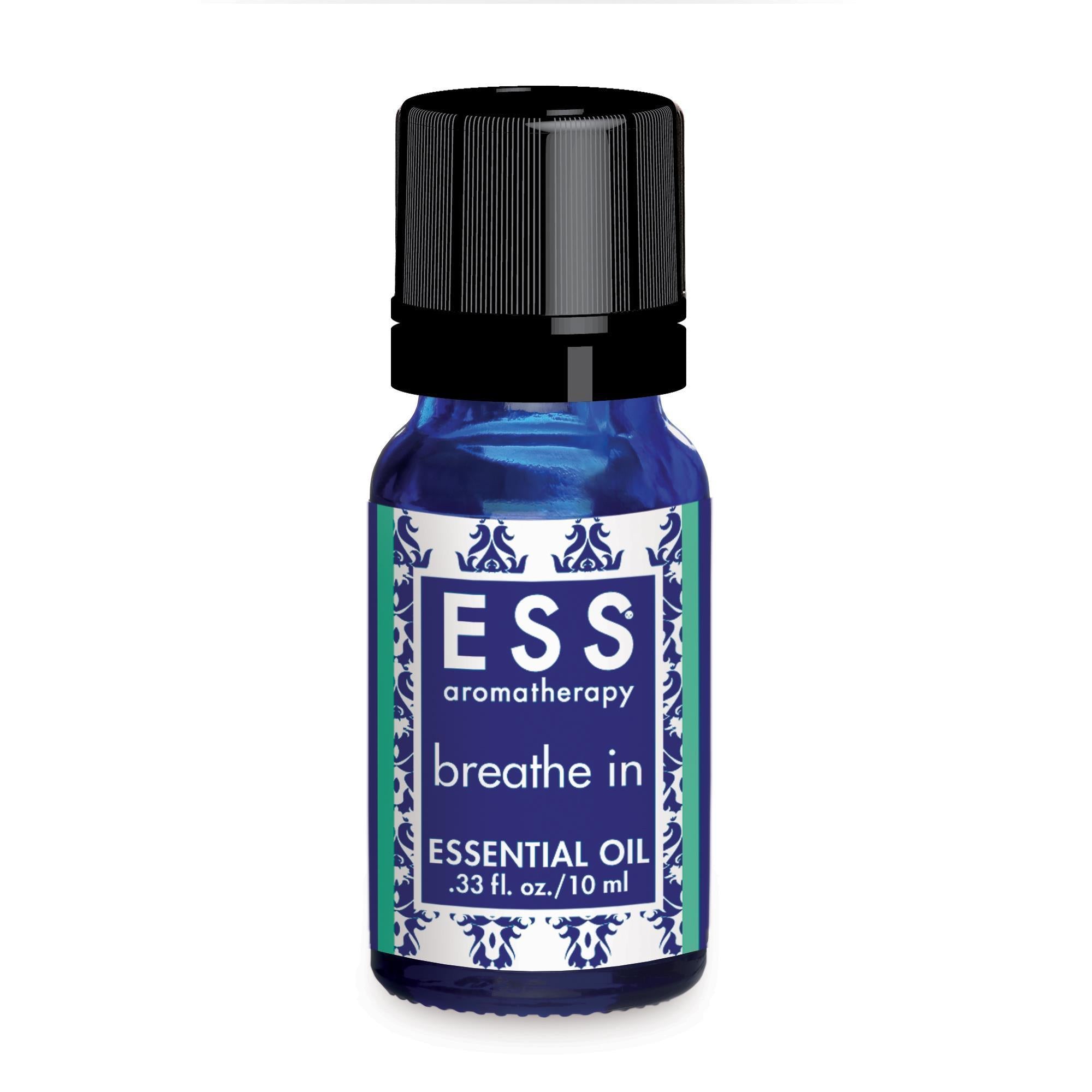 ESS Breathe In Essential Oil Blend - 10mL Pure Aromatherapy Oil for Relaxation, Stress Relief & Better Sleep | Perfect for Diffusers, Massage & Home Spa