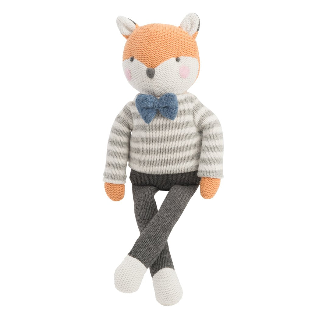 Fox Knittie - Cozy Handmade Knitted Fox Plush Toy for Kids & Adults - Perfect for Cuddling, Gifts, and Nursery Decor