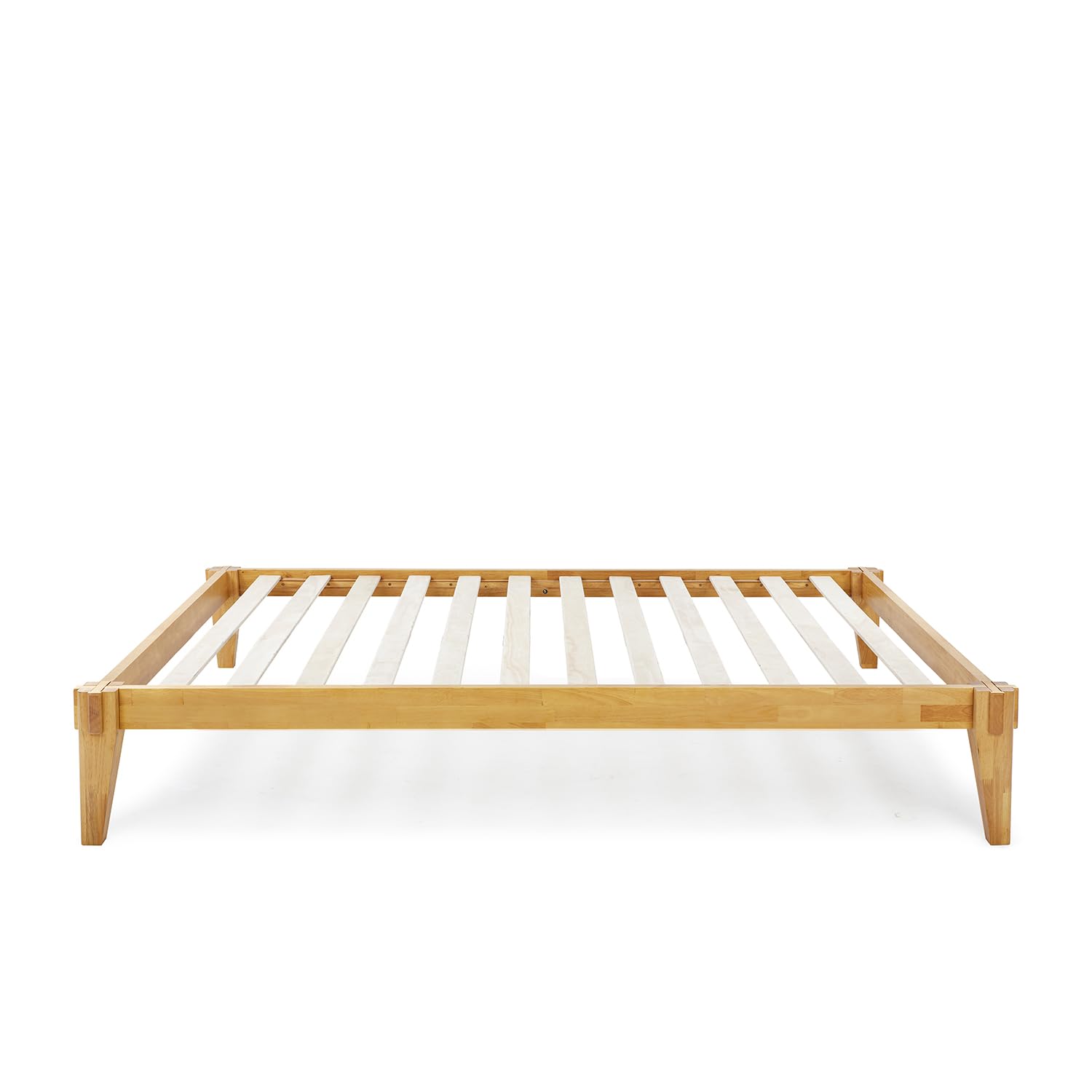 Bme Chalipa Twin Bed Frame - 14 Inch Acacia Wood Platform Bed with Slat Support, Japanese Joinery Design | No Box Spring Needed | Easy Assembly | Minimalist Modern Bohemian Style Bedroom Furniture | Perfect for Small Spaces, Guest Rooms & Kids' Rooms