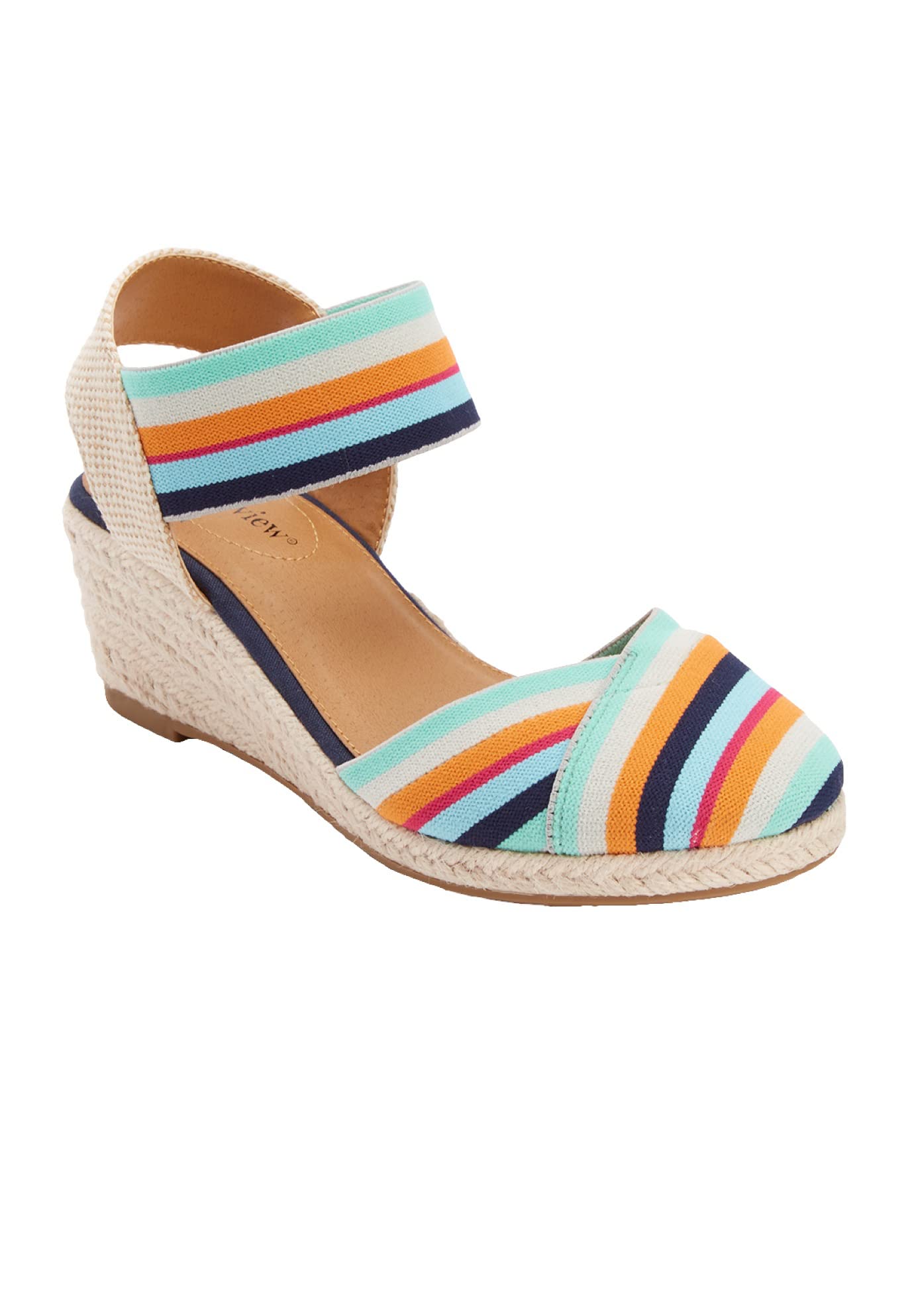Comfortview Women's Wide Width The Abra Espadrille - Breathable Summer Casual Shoes for Wide Feet | Perfect for Beach, Vacation & Everyday Wear