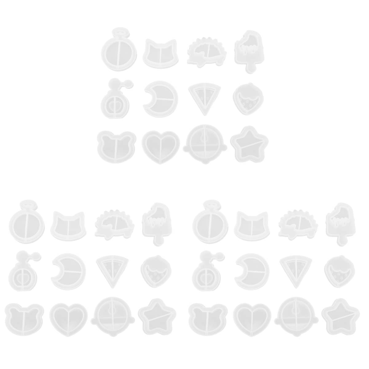 SEWACC 36-Piece Silicone Resin Molds Set for Epoxy Shaker Keychains, Jewelry, Earrings & Crystal Decor - DIY Quicksand Art & Craft Projects for Home Decoration