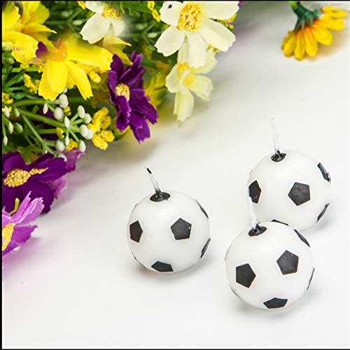 12-Piece Football Cake Candles Set - Soccer Birthday Candles & Cupcake Toppers for Party Decorations - Perfect for Football Themed Birthday Cakes, Baby Showers, and Sports Celebrations