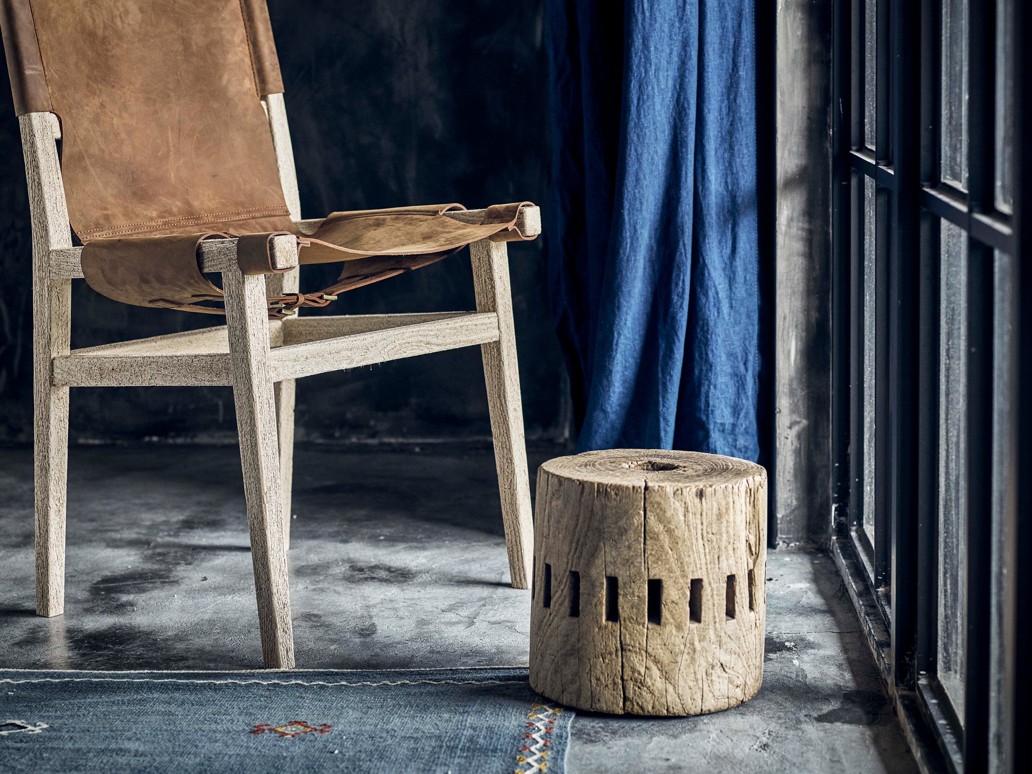 Modern Abode Spoke Side Table - Minimalist Wooden End Table for Living Room, Bedroom & Office - Perfect for Coffee, Books & Decor