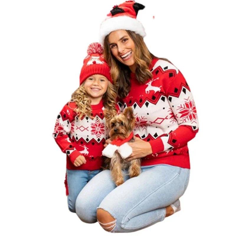 Mommy and Me Matching Christmas Sweaters - Cute Family Holiday Outfits for Christmas Photos & Festive Gatherings