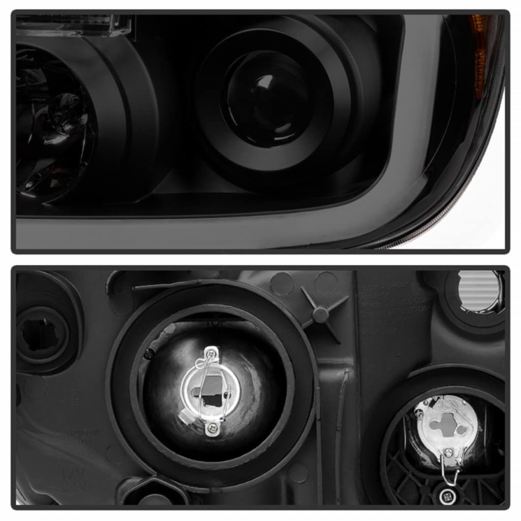 xTune Black Smoked Projector Headlights Pair for 2007-2013 Toyota Tundra - 9030413 | Upgrade Your Truck's Style & Night Visibility for Off-Roading & Daily Driving
