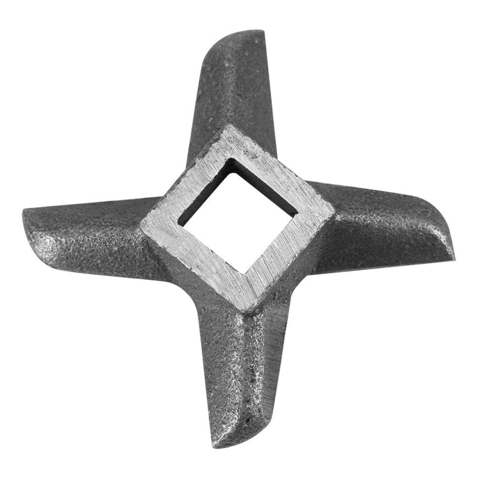 TOPINCN Stainless Steel Cross-Shaped Meat Grinder Blade - #8 Size Replacement Part for Professional Kitchen Food Processors - Perfect for Grinding Beef, Pork & Sausage Making