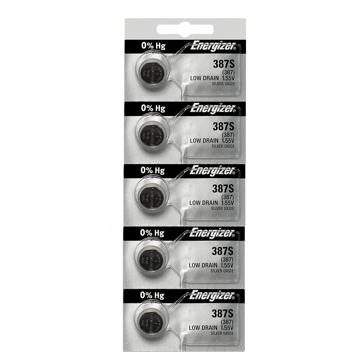 Energizer 387S Silver Oxide Watch Battery (5-Pack) – Long-Lasting Power for Watches, Calculators & Medical Devices