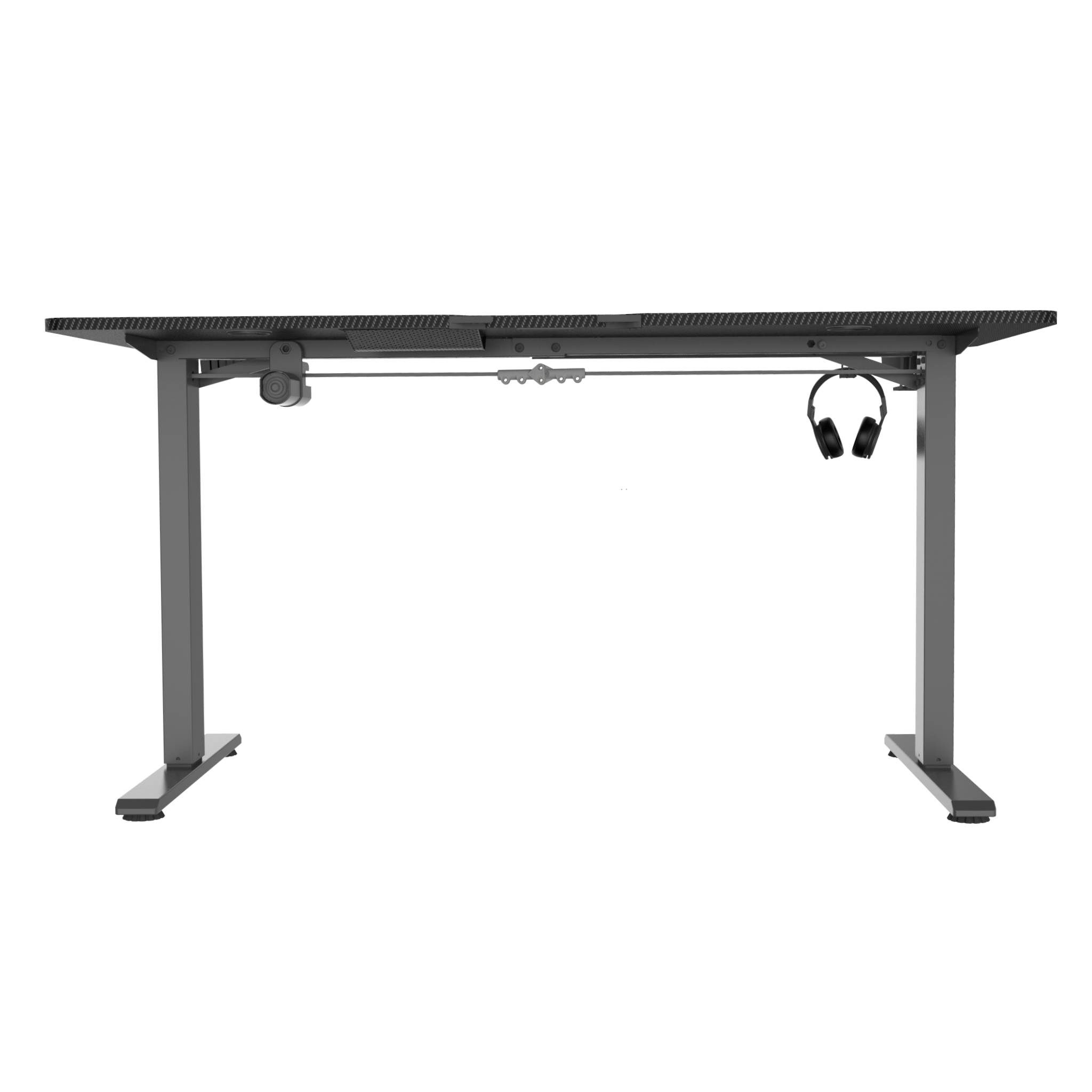 Premium Hover Gaming Desk - Electric Height Adjustable Computer Desk for PC & Console Gamers - Ergonomic Home Office & Streaming Setup with Cable Management