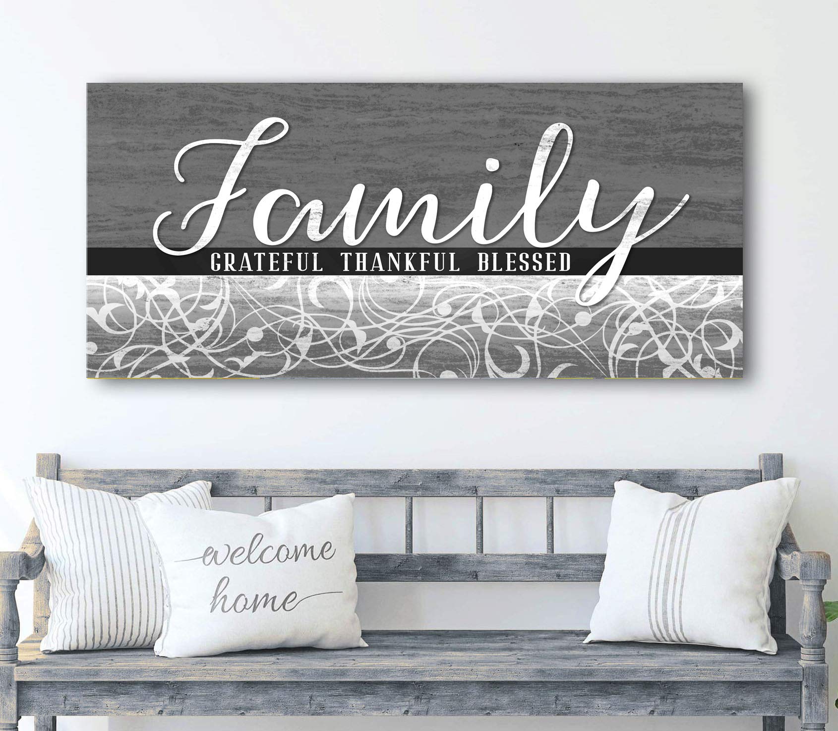 Farmhouse Family Wall Art - Large Canvas Decor for Living Room