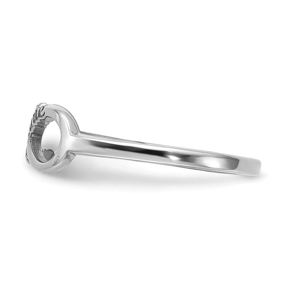 10K White Gold Infinity Love Knot Ring - Elegant Name Symbol Band for Anniversaries, Weddings & Romantic Gifts