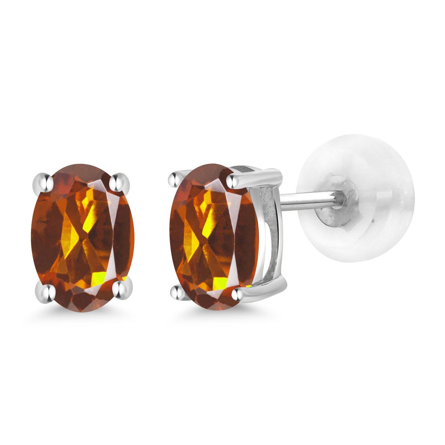14K Gold Oval Gemstone Birthstone Stud Earrings for Women & Men | 6x4mm Oval Cut | Fine Jewelry Gifts for Mom, Wife, Her | Perfect for Birthdays, Anniversaries & Special Occasions