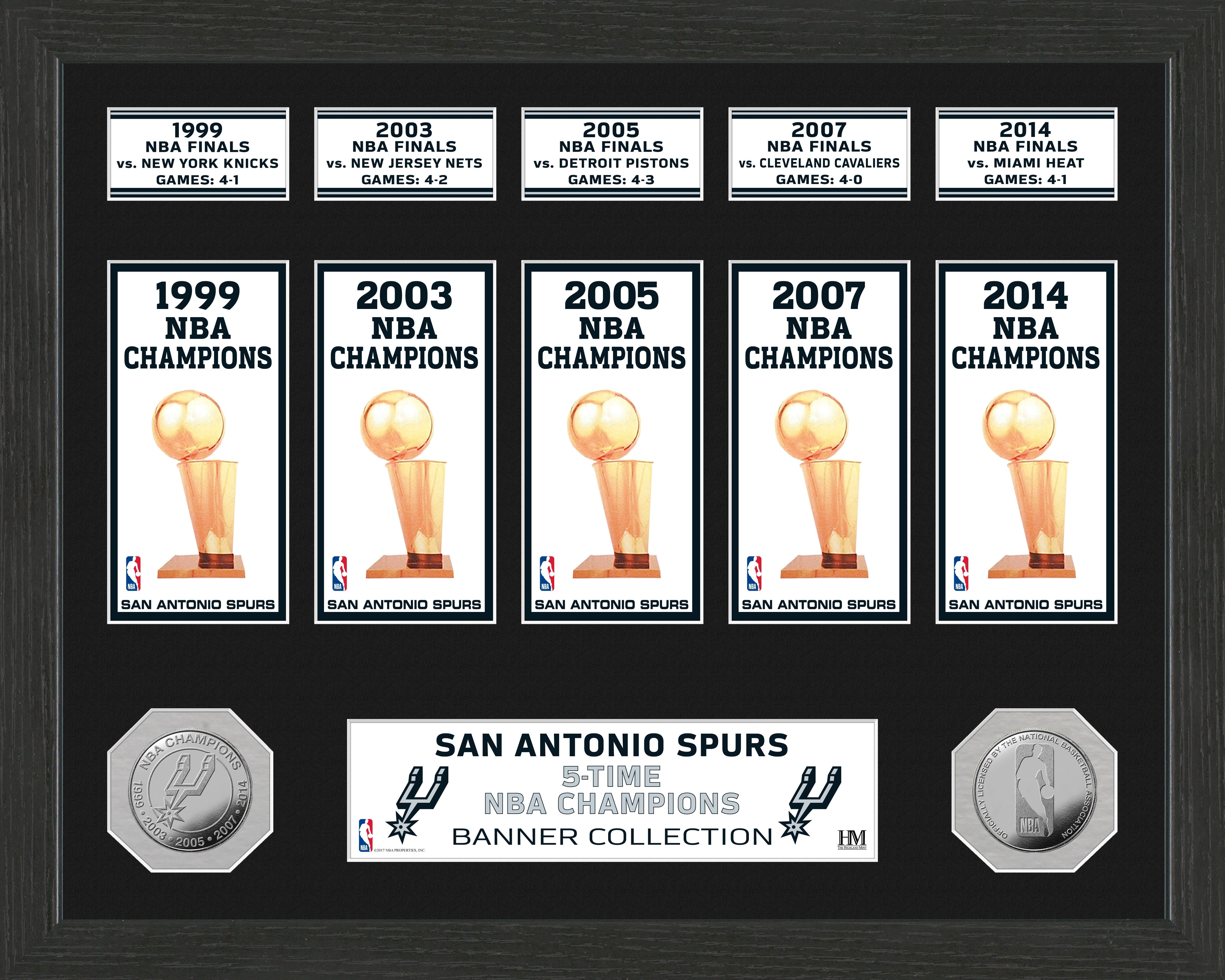 San Antonio Spurs Collectible Banner Minted Coin Photo - Perfect for NBA Fans, Sports Memorabilia & Home Decor