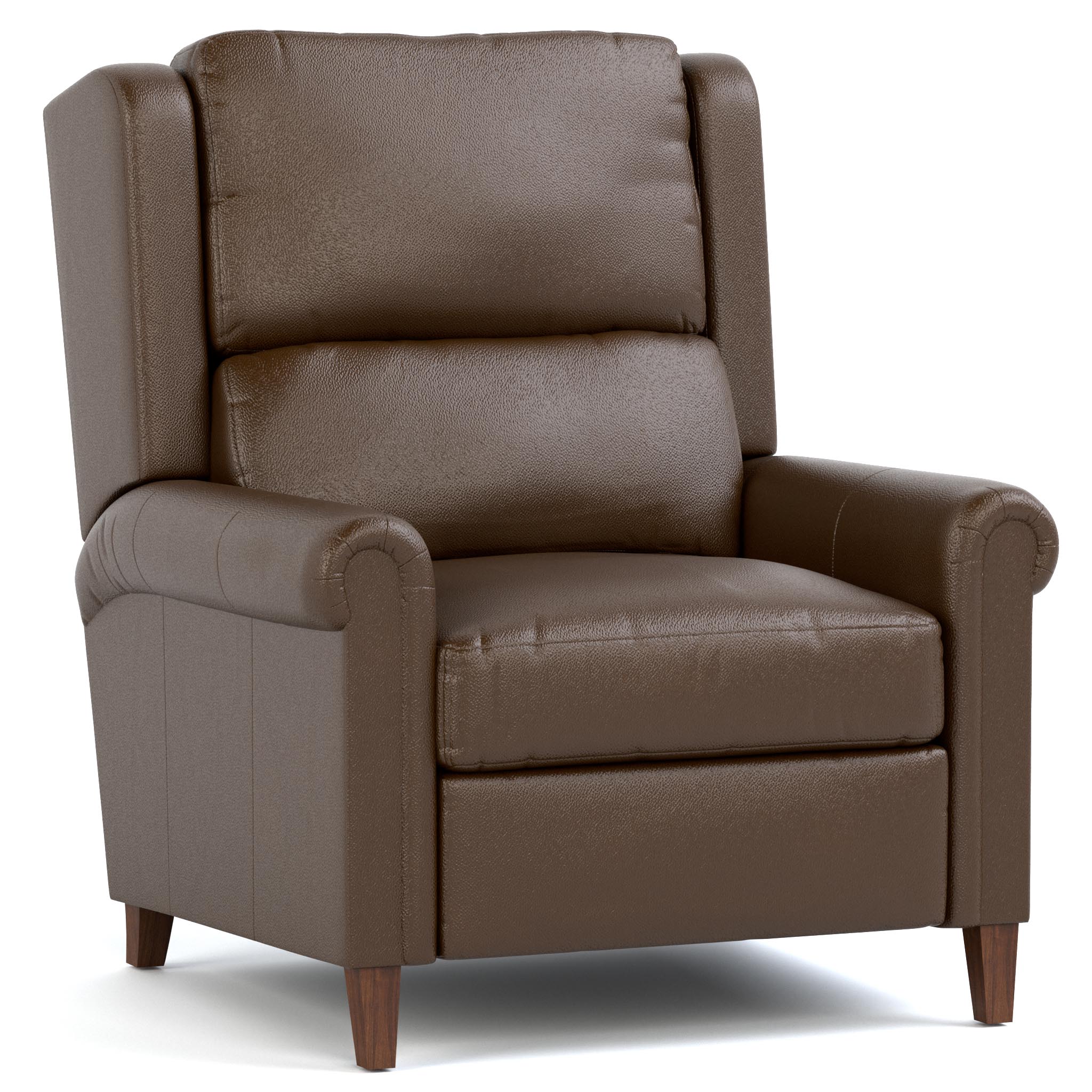 Woodlands Small Roll Arm Power Recliner - Comfortable Modern Reclining Chair for Living Room, Home Theater, and Office - Electric Lift Chair with USB Ports & Lumbar Support