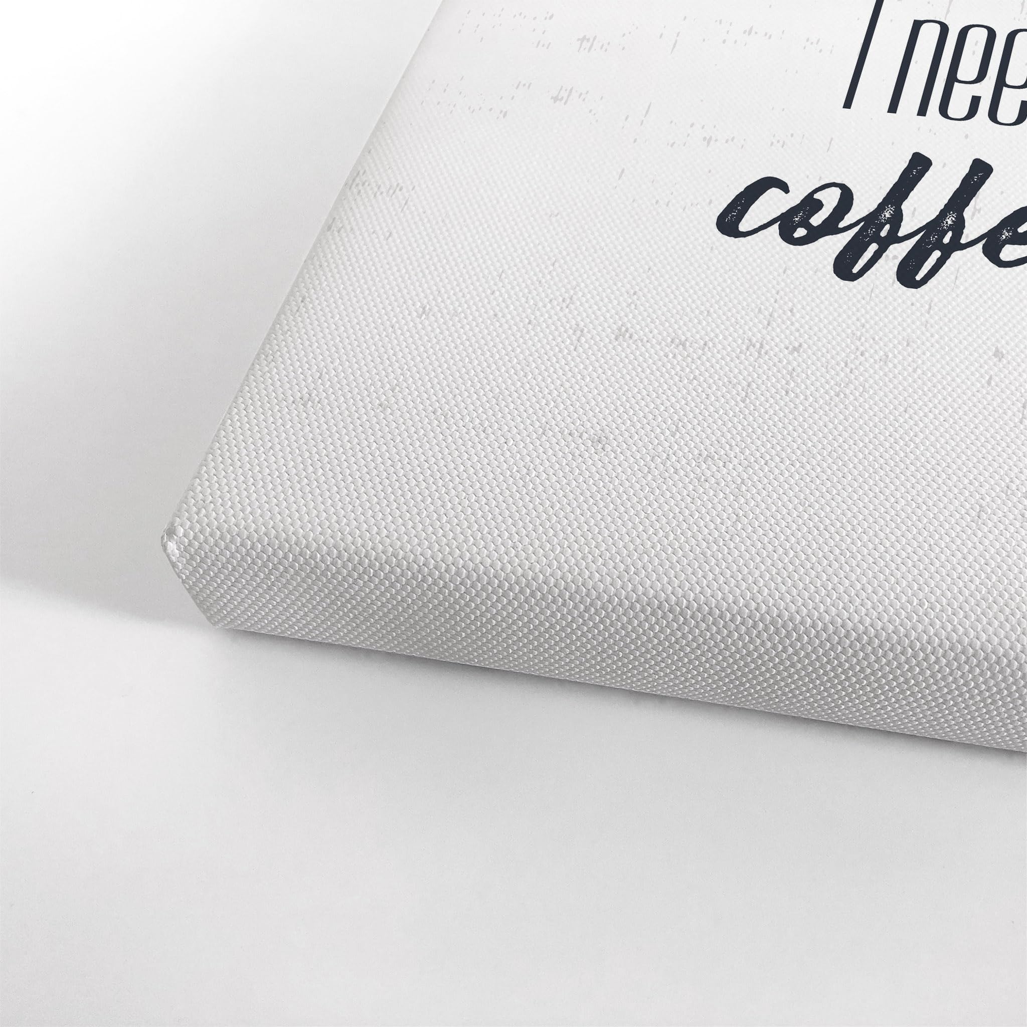 Smile Art Design Rustic Canvas Wall Art Print - 'I Don't Need an Inspirational Quote I Need Coffee' Sign - 40x30 Inch Farmhouse Decor for Kitchen, Office, Coffee Shop & Restaurant - Perfect Coffee Lover Gift & Motivational Wall Decor