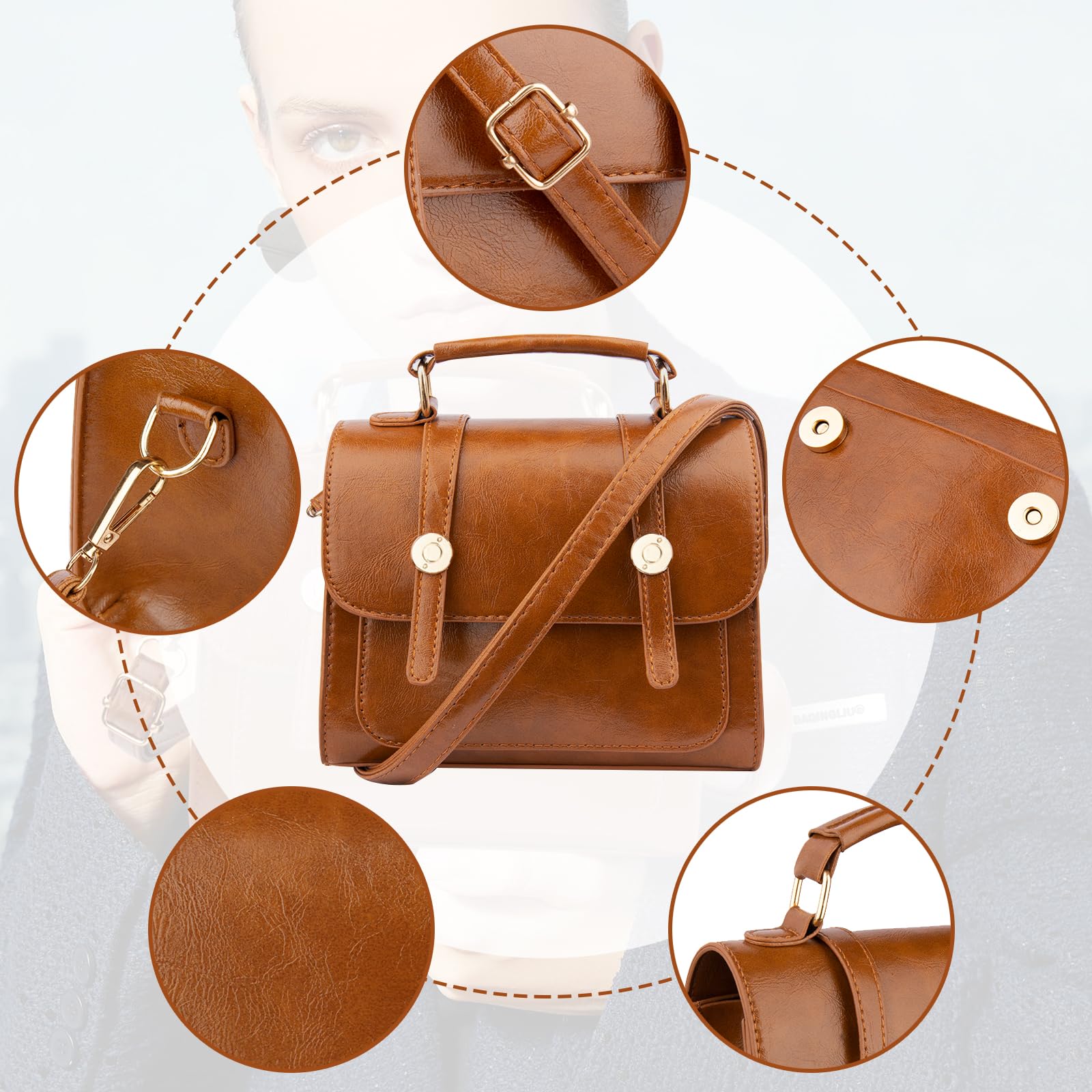 Stylish Women's Crossbody Shoulder Bag - Soft PU Leather Small Purse & Trendy Tote Clutch - Perfect for Daily Use, Shopping, Travel & Parties