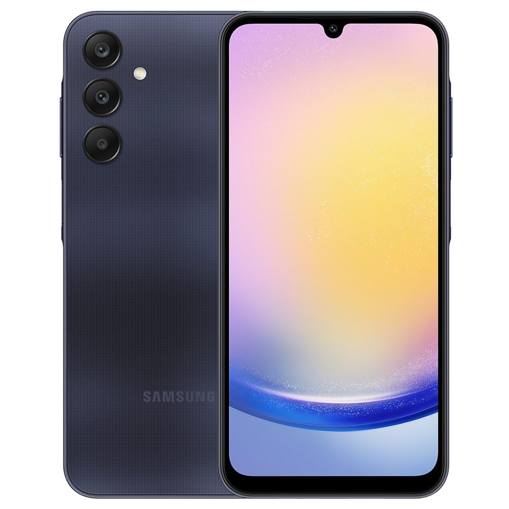 SAMSUNG Galaxy A25 5G Unlocked Smartphone - 256GB Storage 8GB RAM, Dual SIM GSM International Version with Wall Charger (Blue Black) - Perfect for Travel, Business & Streaming