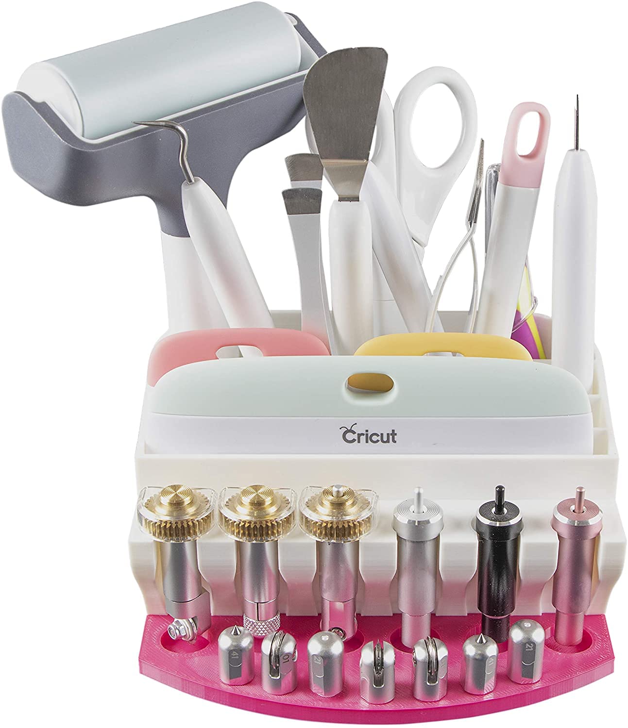 XCJD Cricut Tools Organizer - Blade Holder Caddy for Maker & Explore, Storage for QuickSwap Tips & DeepCut Blades (Red, Standard) | Perfect for Craft Room Organization & Scrapbooking Projects