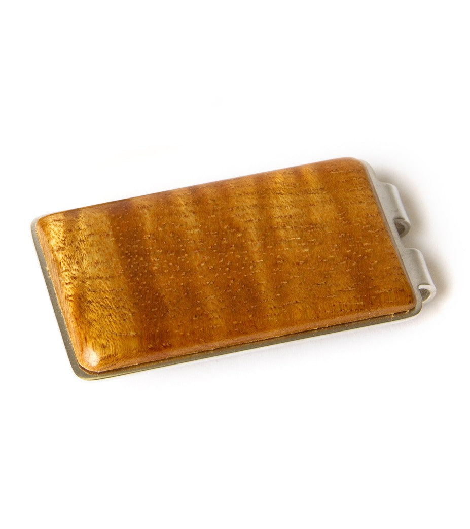 Premium Koa Wood & Titanium Money Clip - Slim RFID Blocking Wallet for Men - Perfect for Cash, Credit Cards & ID (Gift for Dad, Husband, Graduation) - Ideal for Travel, Business & Everyday Carry