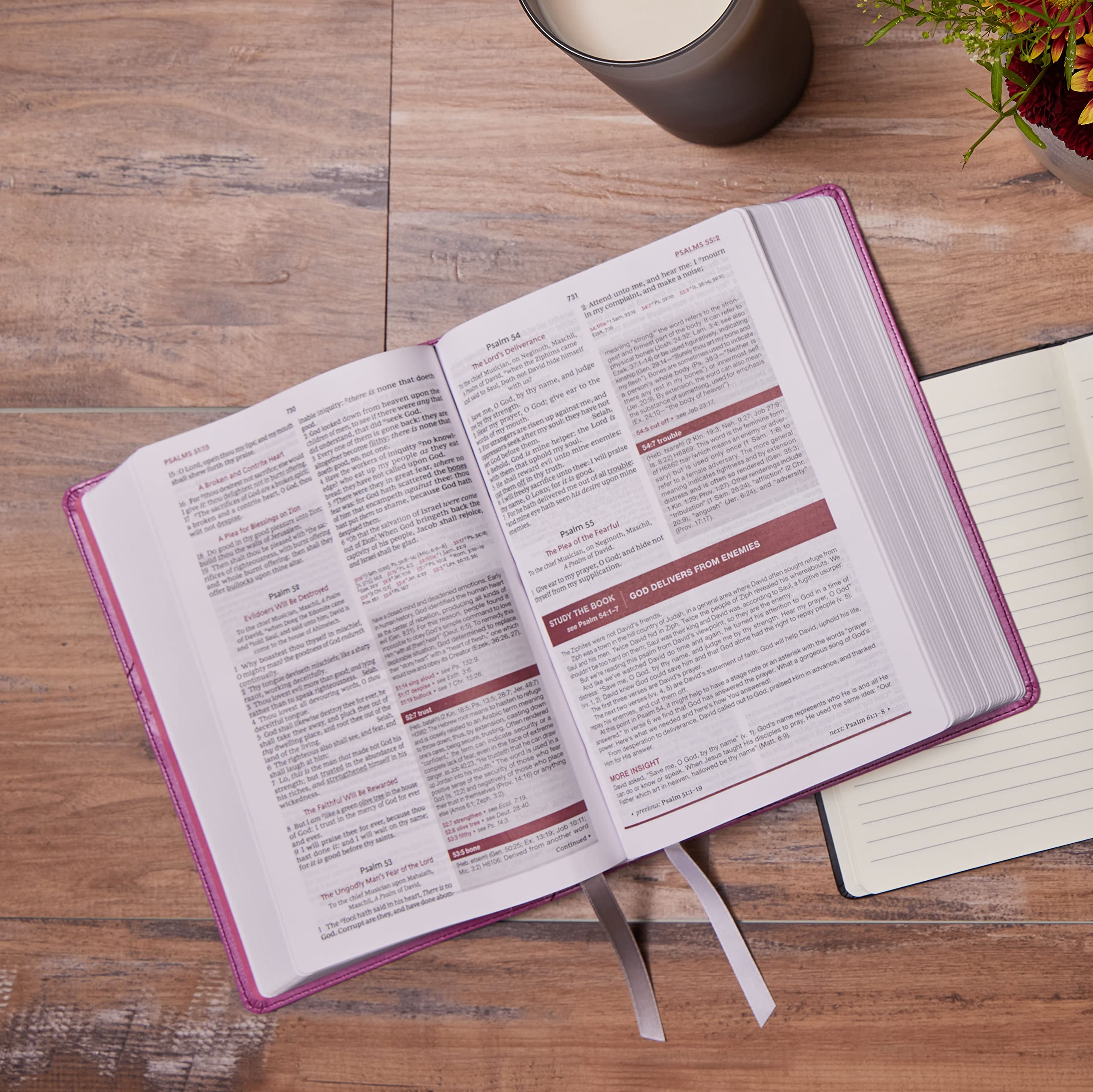 KJV Word Study Reference Bible - Leathersoft Brown Cover, Red Letter Edition with Thumb Index & Comfort Print - 2,000 Keywords for Biblical Understanding | Perfect for Bible Study, Sermon Preparation & Personal Devotion