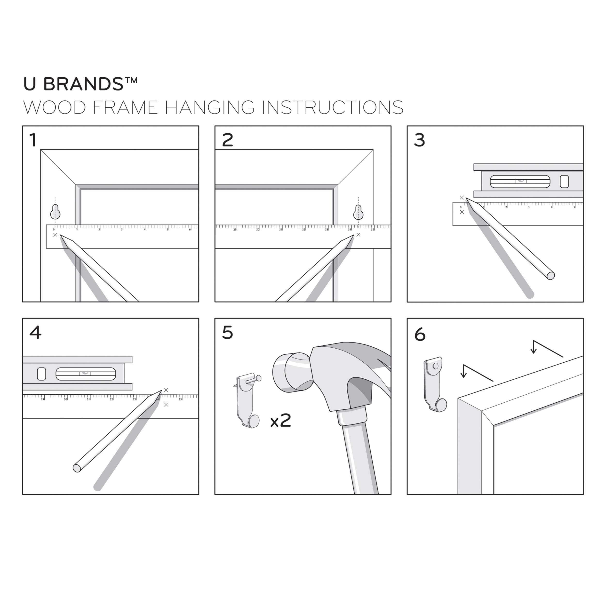 U Brands Farmhouse Magnetic Dry Erase Board - 40