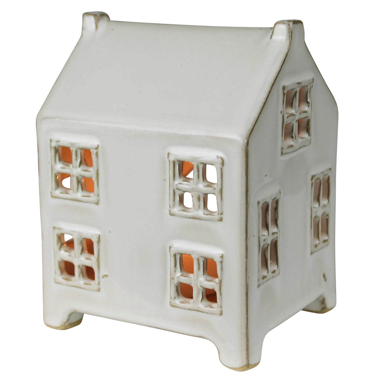 Ceramic Tealight Cottages - Handmade Decorative Candle Holders for Christmas, Winter & Home Decor - Perfect for Table Centerpieces, Wedding Decorations & Cozy Ambiance