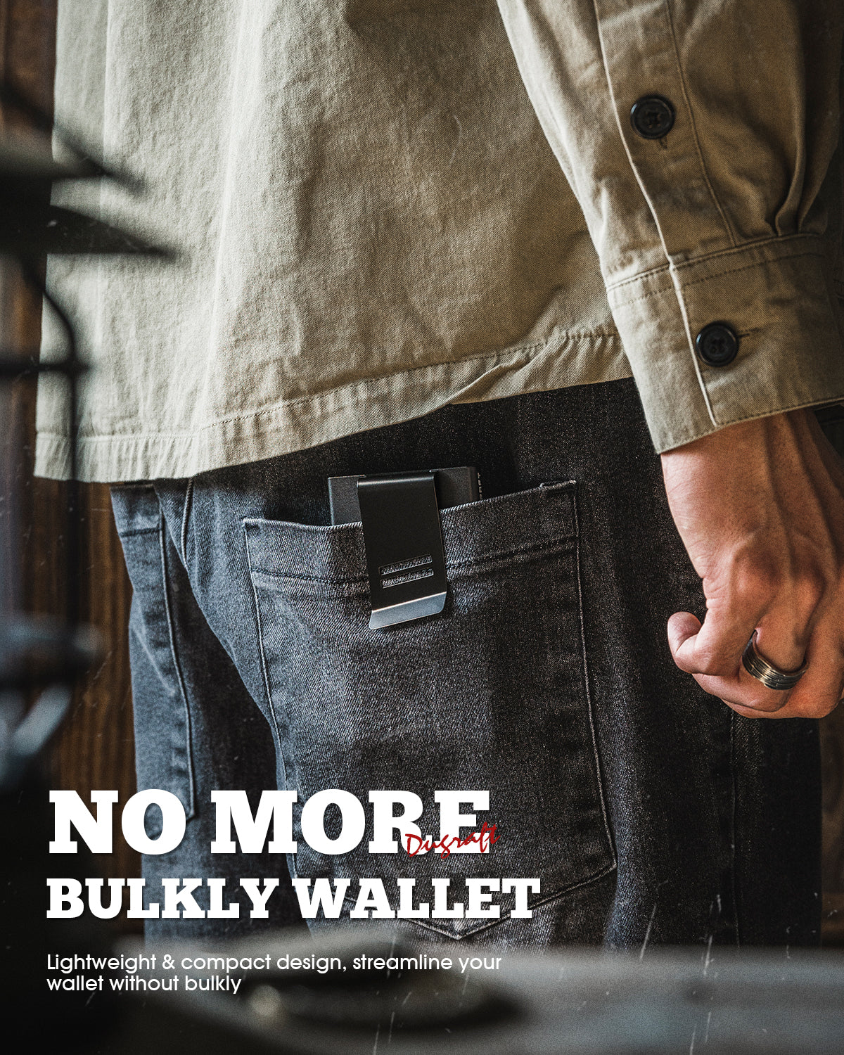 Premium DC200C Men's RFID Blocking Credit Card Holder with Money Clip - Slim Wallet for Travel, Business & Everyday Use
