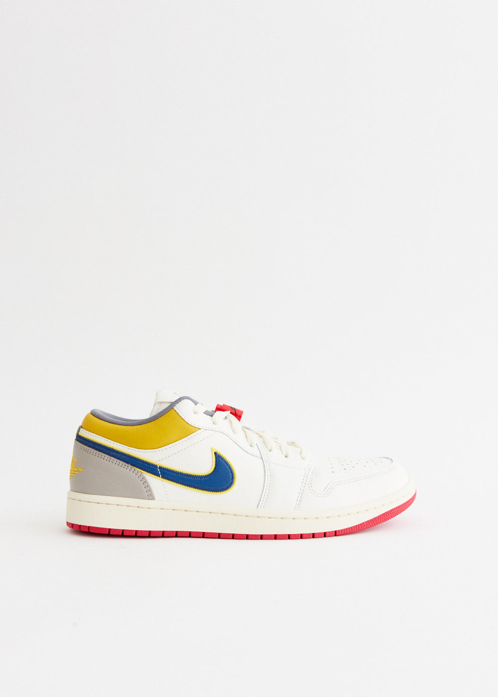 Air Jordan 1 Low PRM 'Sail Brave Blue' Men's Basketball Shoes - Premium Comfort for Streetwear & Casual Fashion