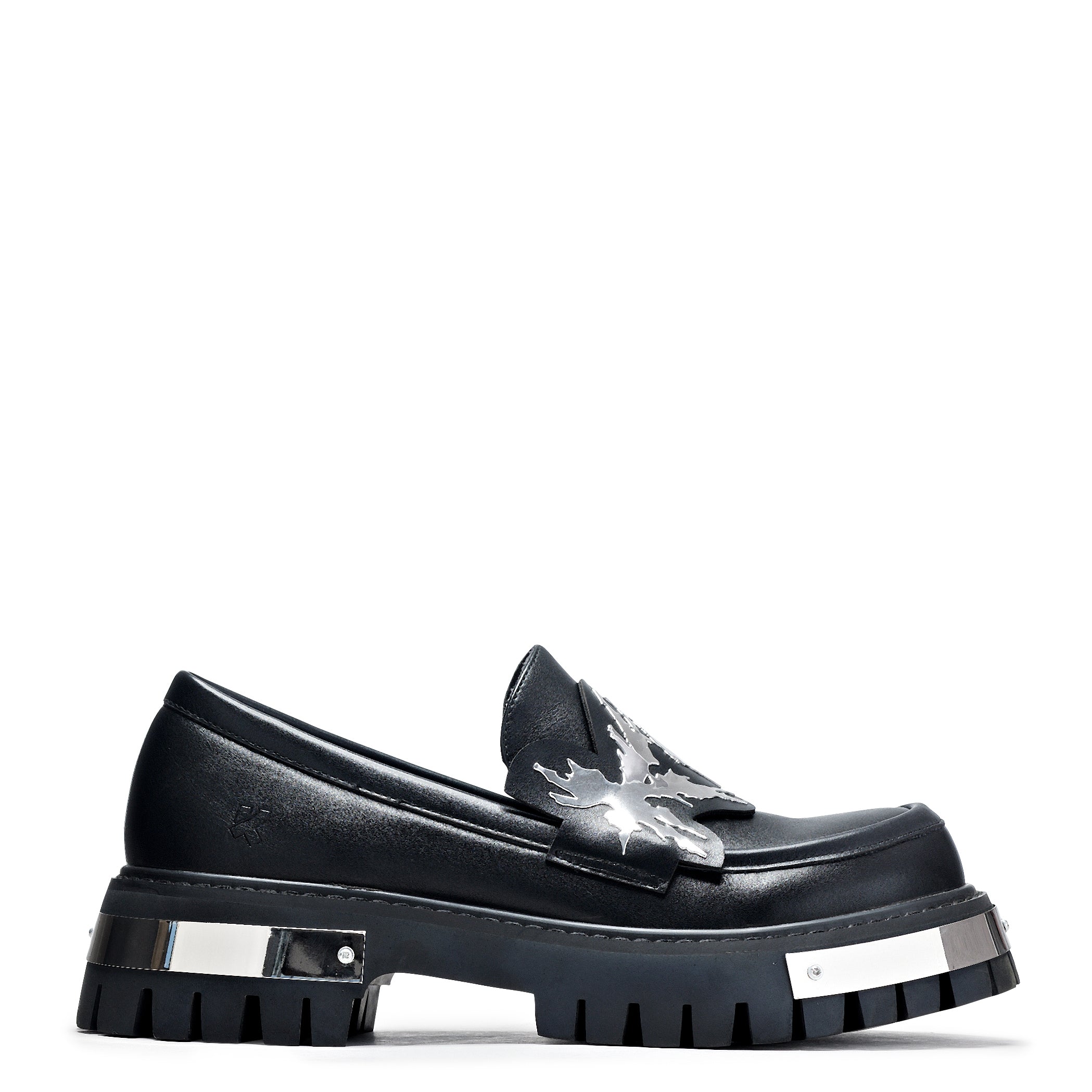 Stylish Black Metal Loafers for Men & Women - Comfortable Slip-On Dress Shoes for Office, Party & Casual Wear