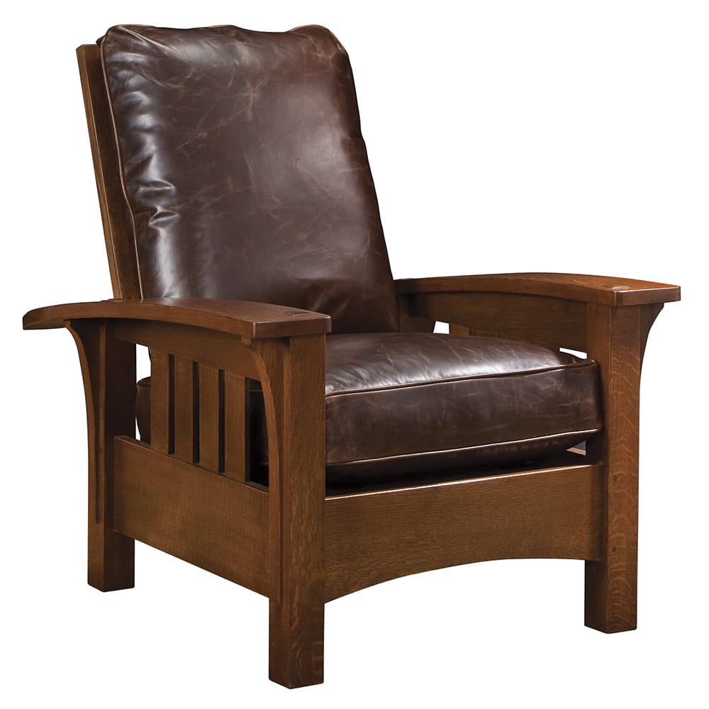 Bow Arm Morris Chair with Removable Cushion - Classic Comfort for Living Room, Lounge & Reading Nook