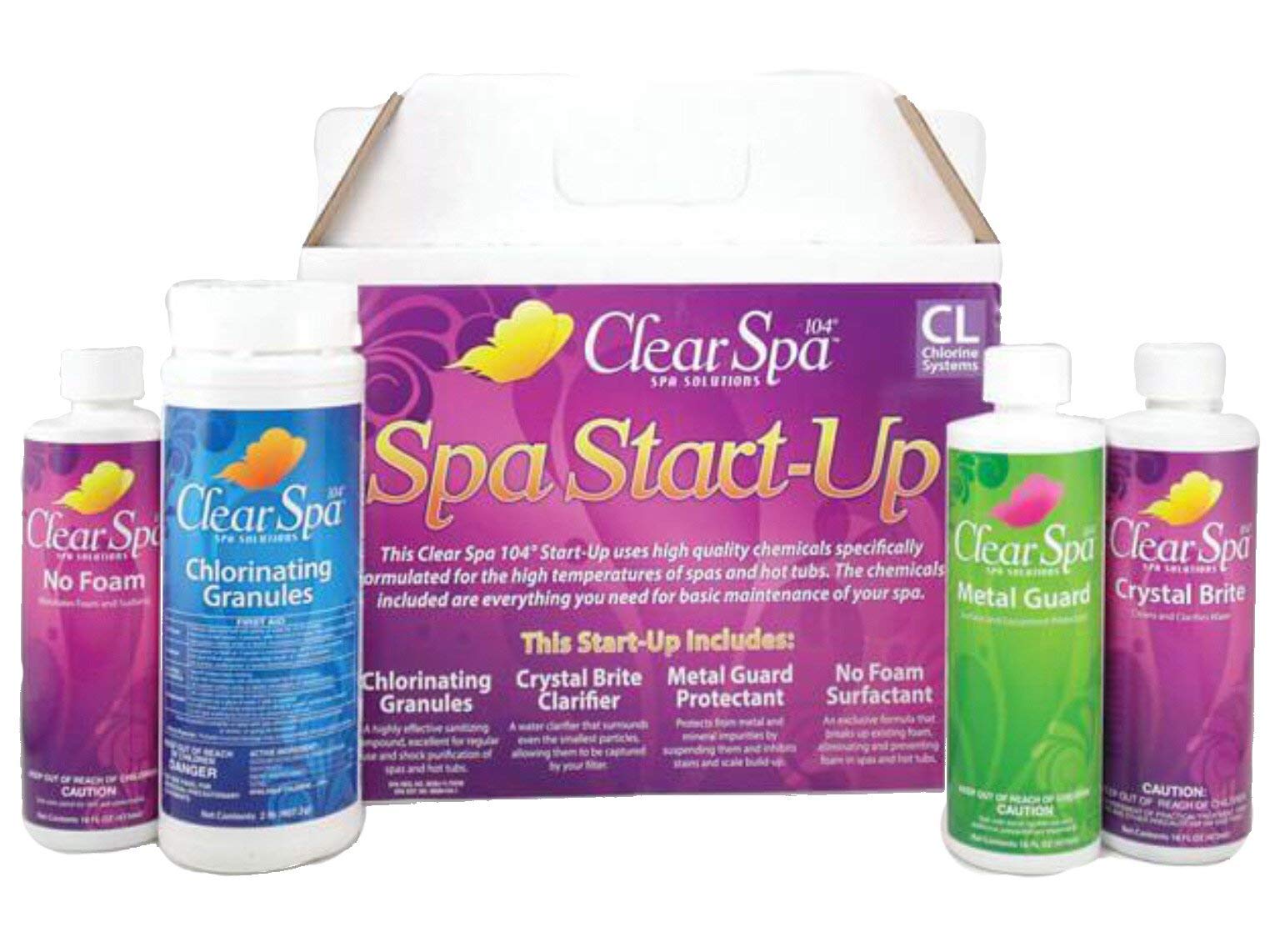 Hot Tub Spa Chemical Chlorine Care Kit - SPASTARTCH for Crystal Clear Water | Perfect for Relaxation & Maintenance