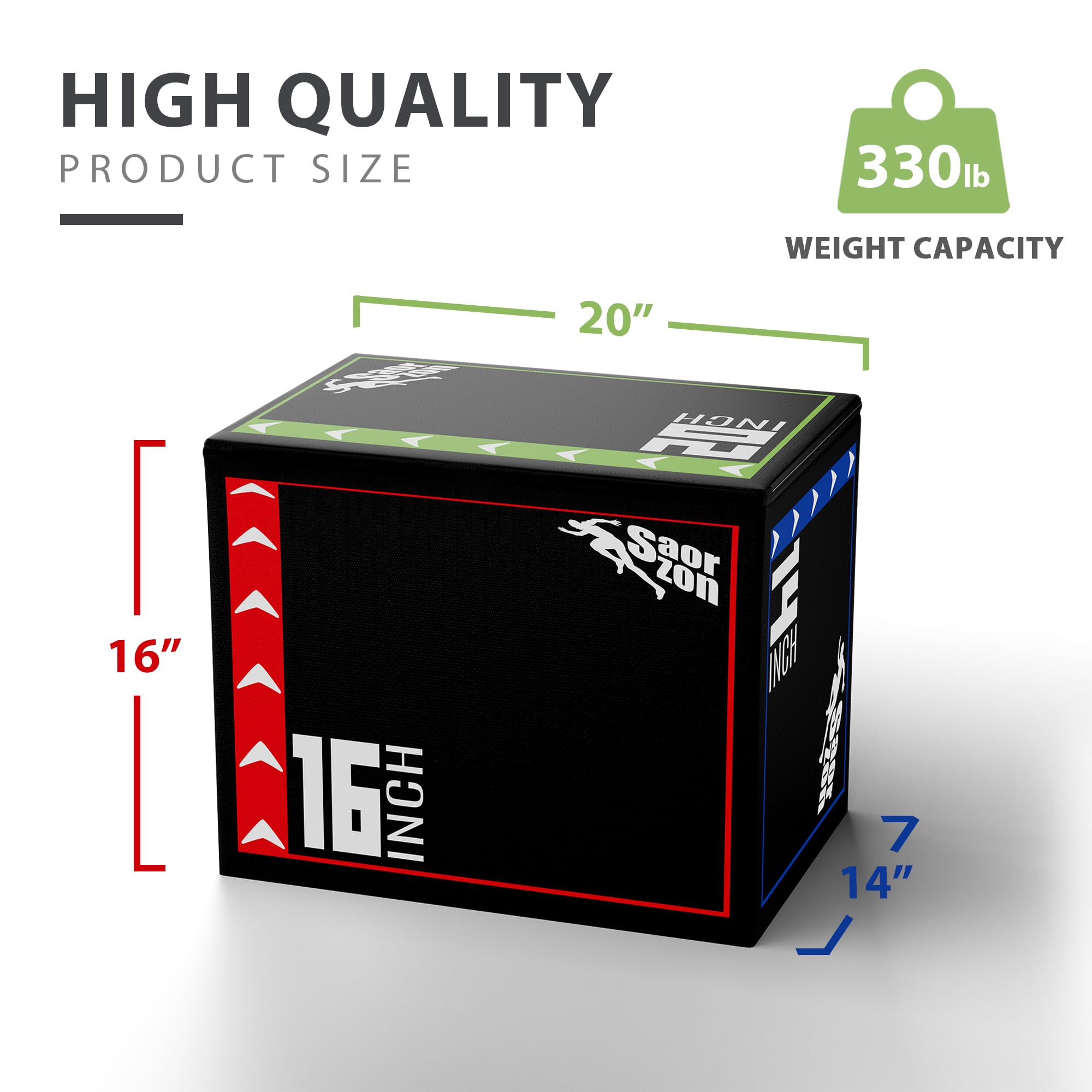 GRETERST 3-in-1 Foam Plyometric Jump Box - Adjustable Height Exercise Platform for Gym, CrossFit & Home Workouts - Perfect for Agility Training, Box Jumps & Fitness Routines