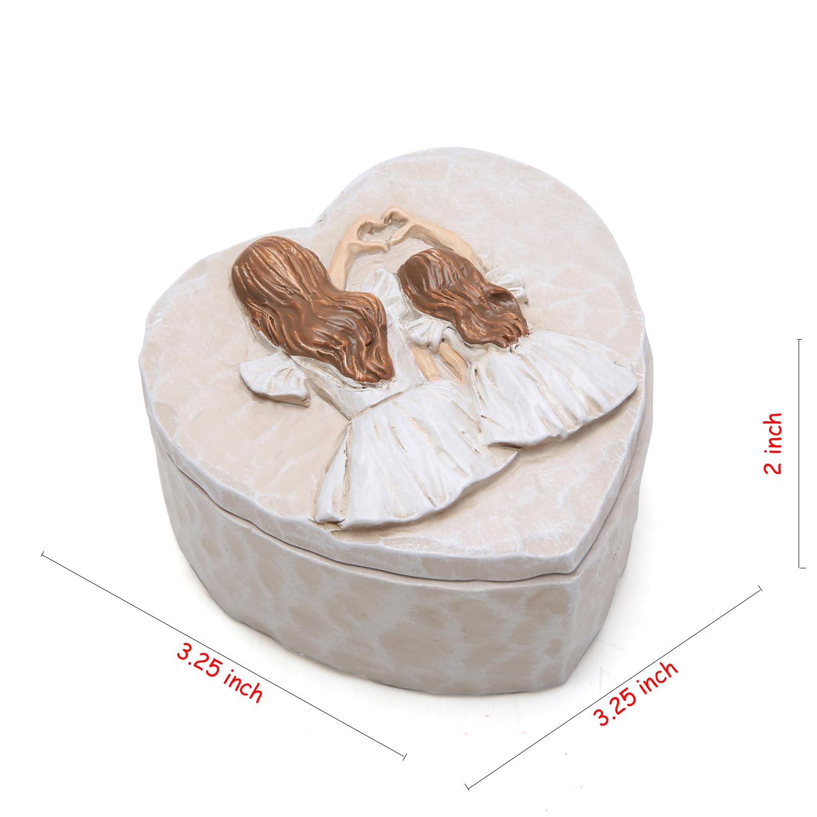 Hand-Painted Memorial Keepsake Jewelry Box - Mother's Day Gift, Anniversary Present, Christmas Decorative Box & Birthday Gift for Mom | Perfect for Jewelry Storage, Table Decor, and Special Occasion Gifts