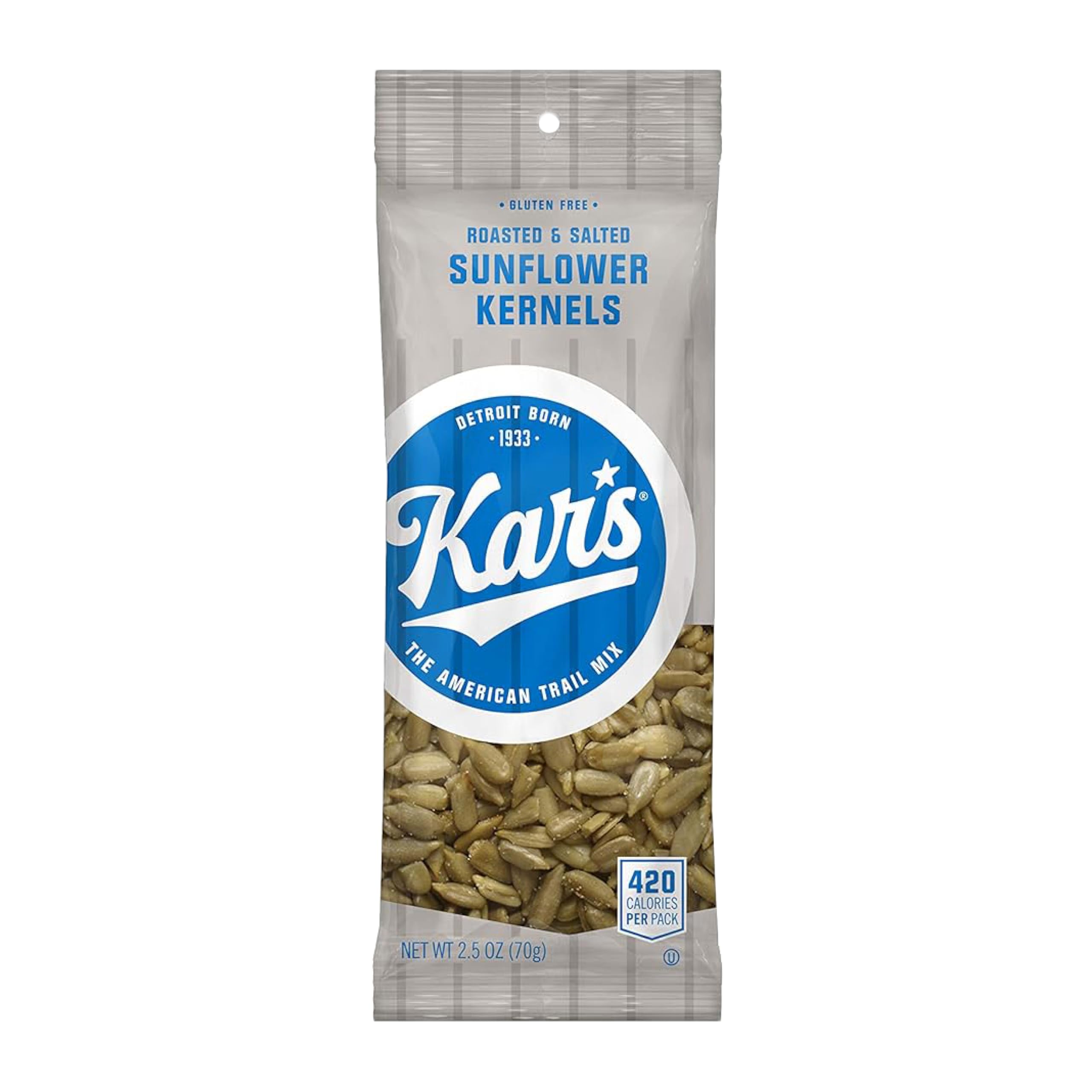 Kar's Nuts Roasted & Salted Sunflower Kernels - 2.5oz Individual Snack Packs (36 Count) | Gluten-Free, Healthy Snacks for Office, School & Travel | Bulk Pack of Sunflower Seeds for On-the-Go Nutrition