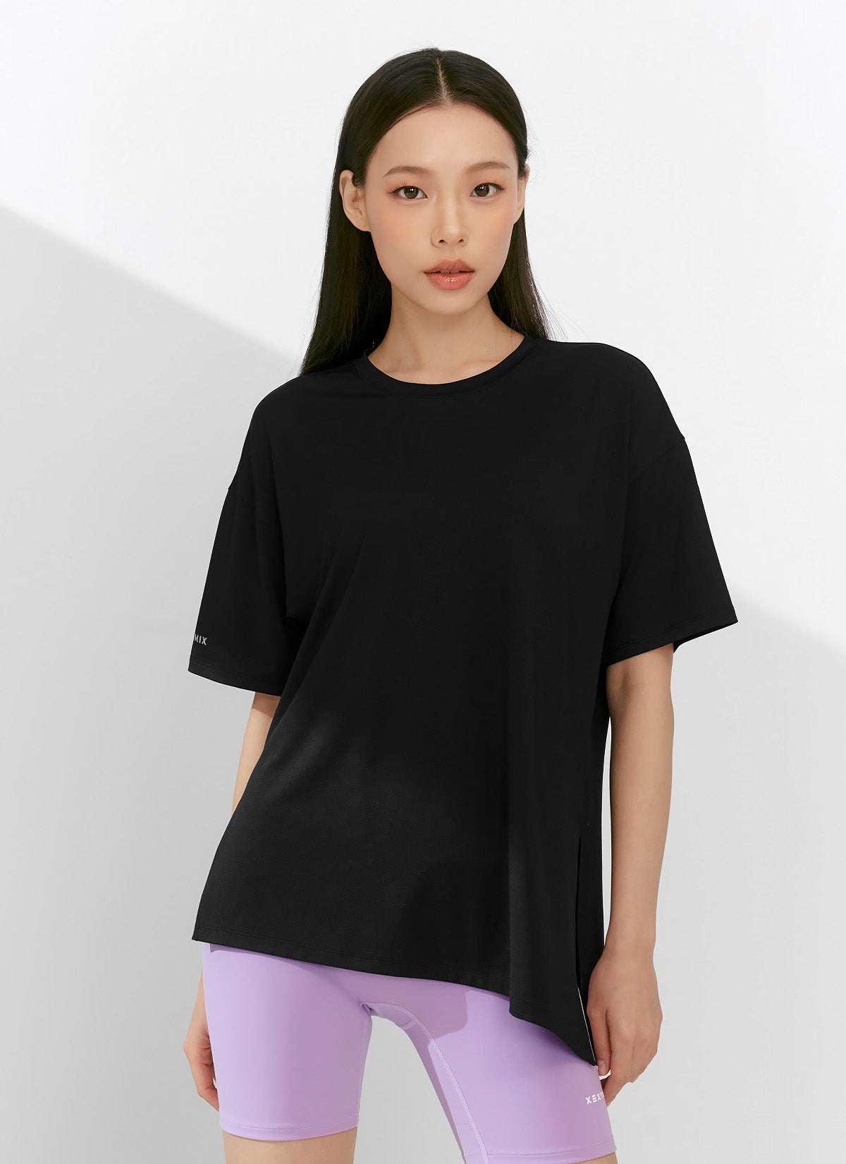 Ice Feather Light 2.0 Unbalanced Loose Fit Short Sleeve T-Shirt for Women - Trendy Oversized Casual Top for Streetwear, Summer Outfits & Layering