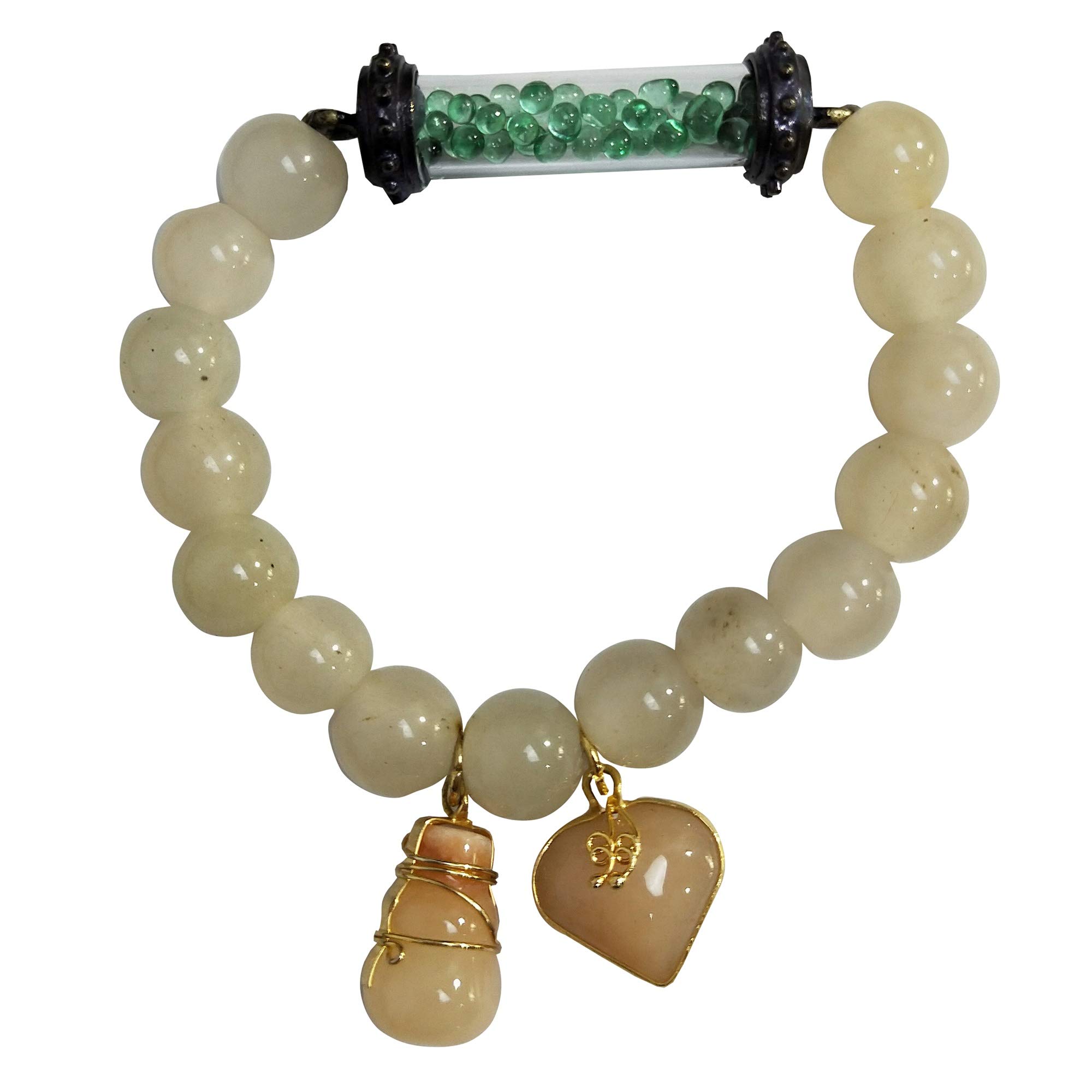 Genuine Thai Stone Bracelets for Women with Takrud & Pendant - Spiritual Protection & Fashion Jewelry for Everyday Wear, Meditation & Gifts