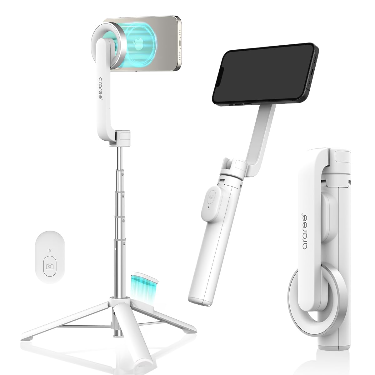 Araree MAGFIE Pod - Magnetic Selfie Stick Tripod with MagSafe Compatibility, 27