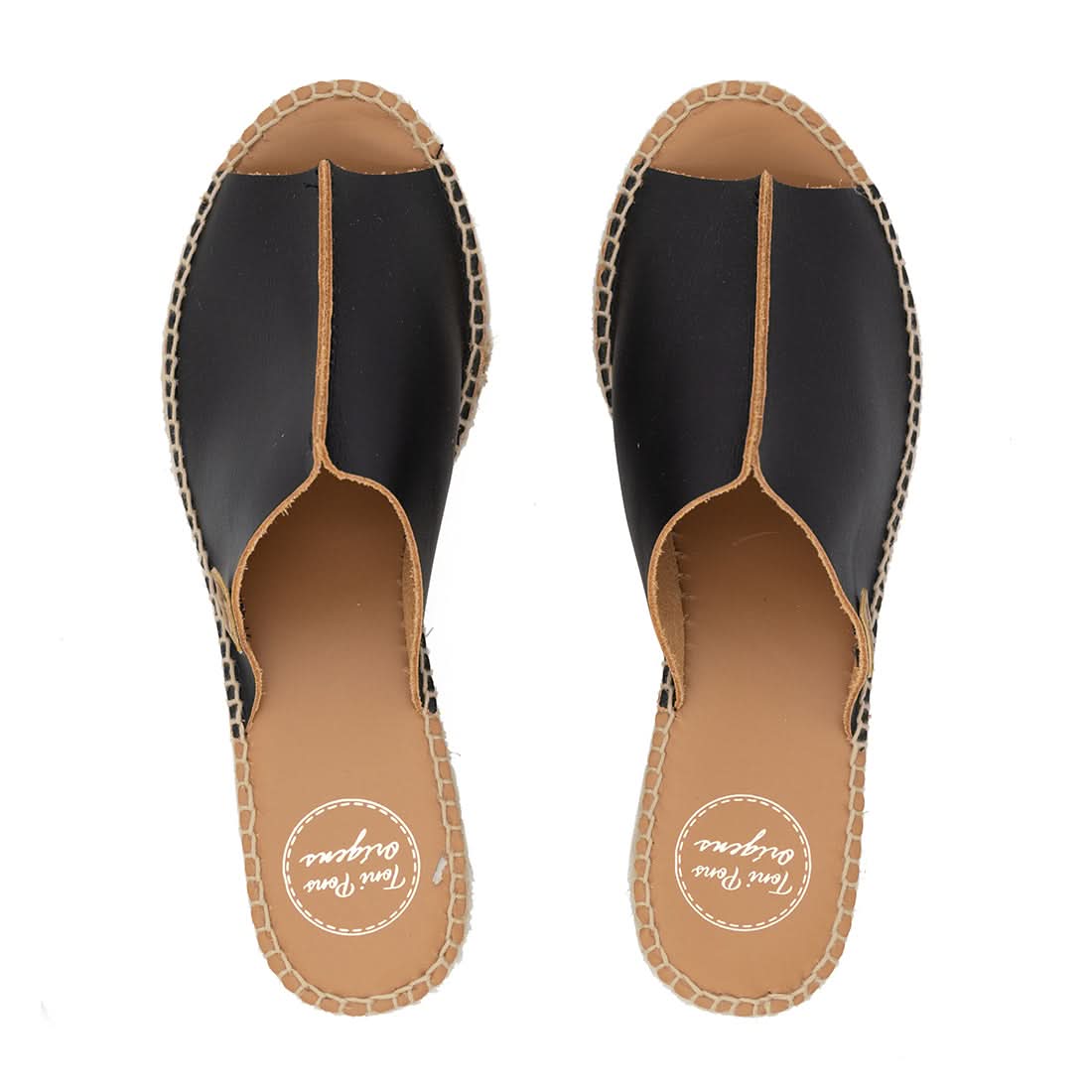 Ivonne Women's Basic Open Toe Leather Sandal Espadrille - Comfortable Casual Summer Shoes for Beach, Vacation & Everyday Wear
